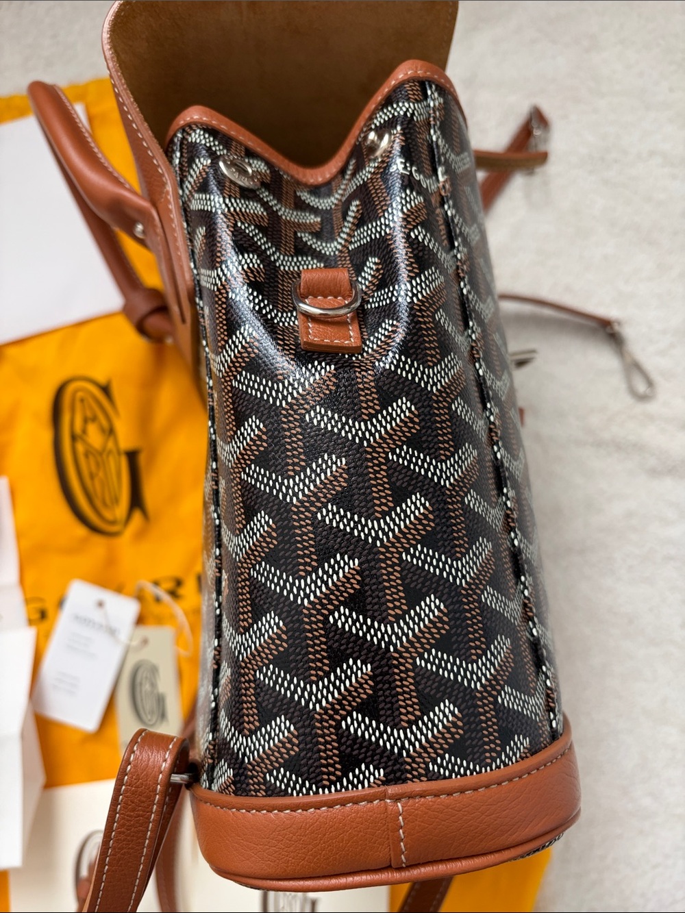 Goyard Brown Mini Alpin Backpack - Picture 9 of 12